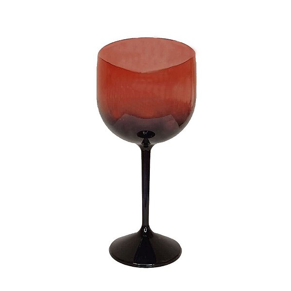 Taça Gin Acqua com 550ml Degradê Preto e Vermelho - Rizzo