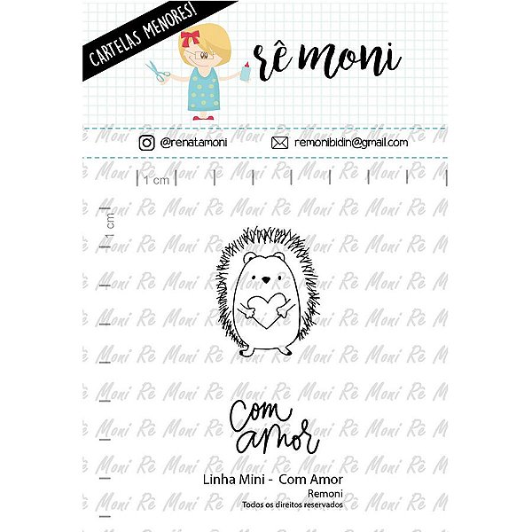 Carimbo Mini Com Amor  Cod 41000036 - 01 Unidade - Lilipop Carimbos - Rizzo