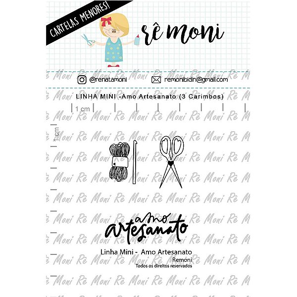 Carimbo Mini Amo Artesanato  Cod 41000041 - 01 Unidade - Lilipop Carimbos - Rizzo