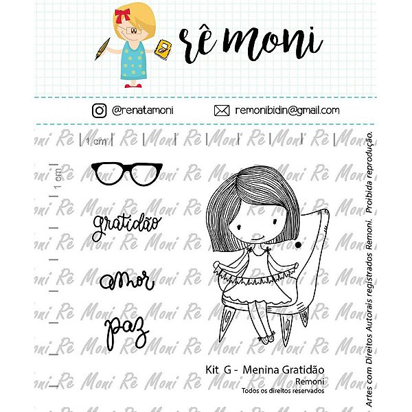 Carimbo G  Menina Gratidao Cod 41000053 - 01 Unidade - Lilipop Carimbos - Rizzo