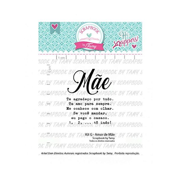 Carimbo G  Amor de Mãe Cod 71000001 - 01 Unidade - Lilipop Carimbos - Rizzo
