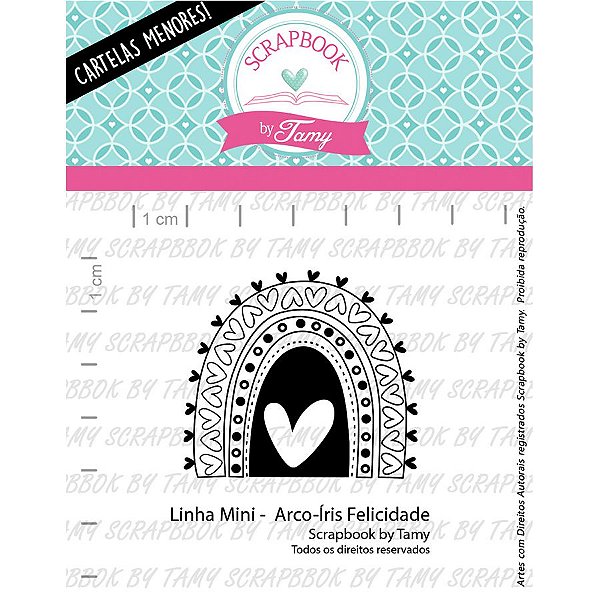Carimbo Mini Arco - Iris Felicidade Cod 71000087 - 01 Unidade - Lilipop Carimbos - Rizzo