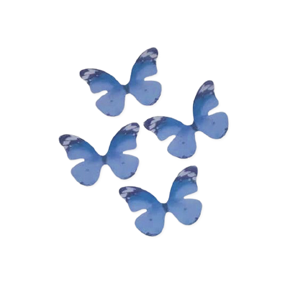 Enfeite Tecido Decorativo Borboleta Azul - ArtLille - 10 Uni - Rizzo