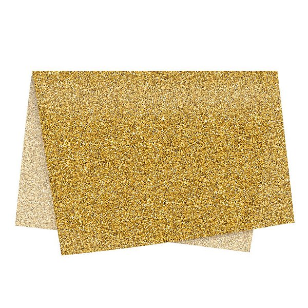 Papel de Seda - 49x69cm - Glitter Ouro - 10 folhas - Rizzo