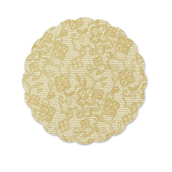 Tapetinho para Doces - Renda Francesa - Ouro - 7cm - 100 unidades - Cromus - Rizzo