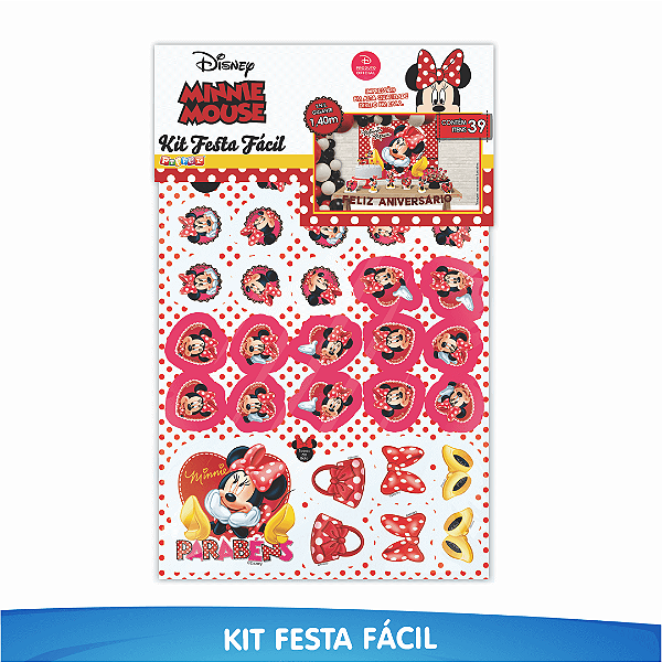 Kit Festa Fácil Minnie 39 Itens - 01 Unidade - Piffer - Rizzo