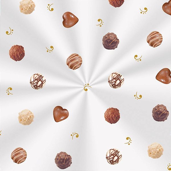 Saco Transparente Decorado - 10x14cm - Bombom - 100 unidades - Cromus - Rizzo