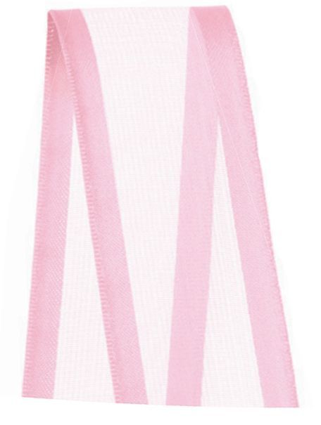 Fita Voal com Cetim Progresso  ZC009 38mm - 10m Cor 206 Rosa Claro - 01 Unidade - Progresso - Rizzo