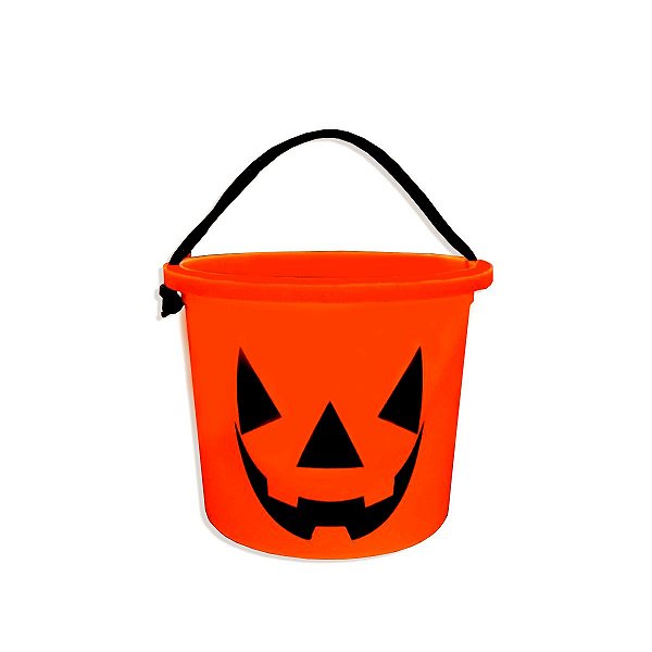 Baldinho Festa Halloween com corda Cor Laranja - 1 Unidade - Rizzo