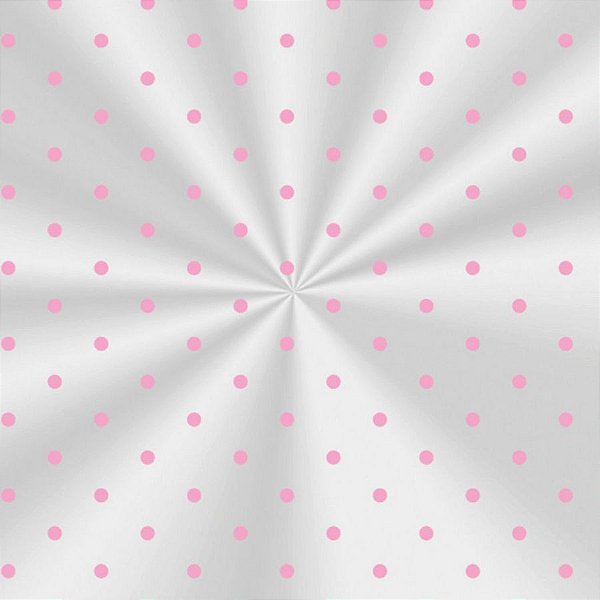 Saco Transparente Decorado Poá Rosa - 10x14cm - 100 unidades - Cromus - Rizzo
