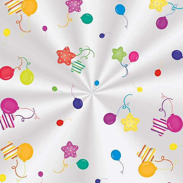 Saco Transparente Decorado - 10x14cm - Color Balloons - 100 unidades - Cromus - Rizzo