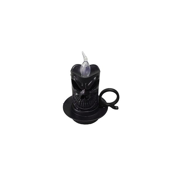 Enfeite Decorativo - Mini Vela Caveira - Preto - Halloween - 01 unidade - Rizzo