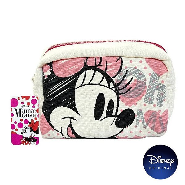 Necessaire Tecido Minnie Mouse - Disney Original - 01 Un - Rizzo