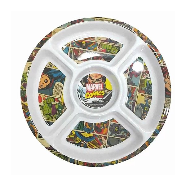 Petisqueira Redonda Classic Marvel - 30cm - Marvel Original - 1 Un - Rizzo