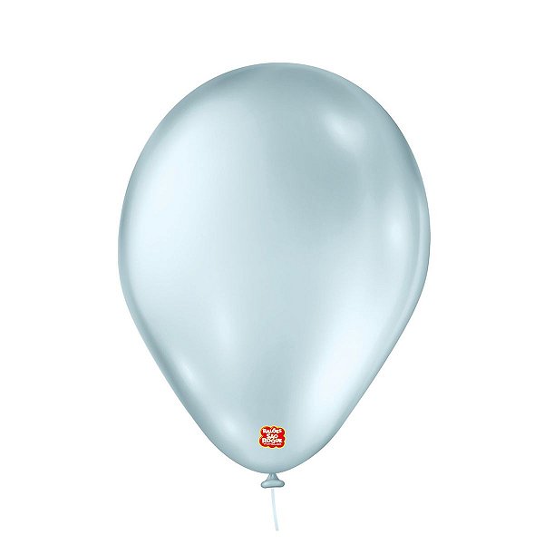 Balão de Festa Látex Perolado - Azul Claro - 25 Unidades - Balões São Roque - Rizzo Balões