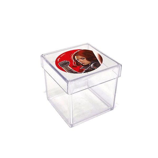 Caixinha Acrílica Lembrancinha Festa Viúva Negra - 5cm x 5cm 20 unidade - Rizzo