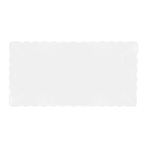 Bandeja Retangular Plástico Liso Cristal Transparente - 16x30cm - 1 Un - Rizzo