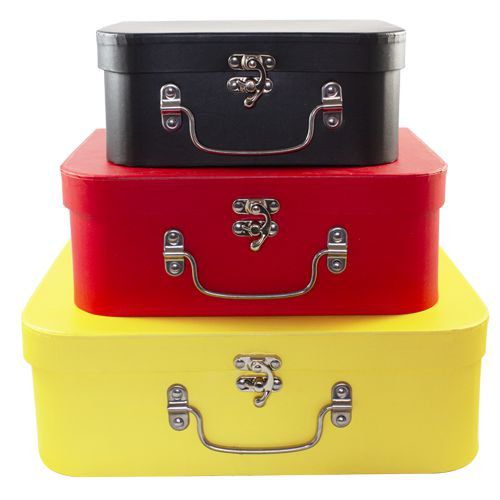 Kit 3 Maletas de Papel Mickey - 03 Unidades - Lunne Import - Rizzo Festas