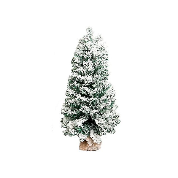Mini Pinheiro Verde Nevada Base Juta 60cm - 01 unidade - Cromus Natal - Rizzo Balões