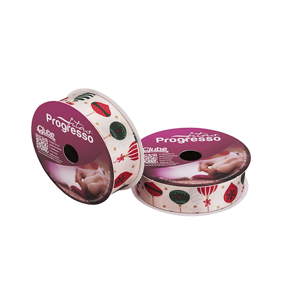 Fita de Cetim ECF 005TR 22mm -10m Cor 092 Enfeites Vintage Natal - 01 unidade - Progresso Natal - Rizzo