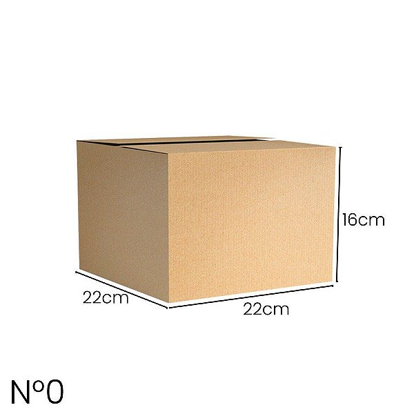 Caixa Papelão N°0 - 22x22x16cm - 1 unidade - Rizzo