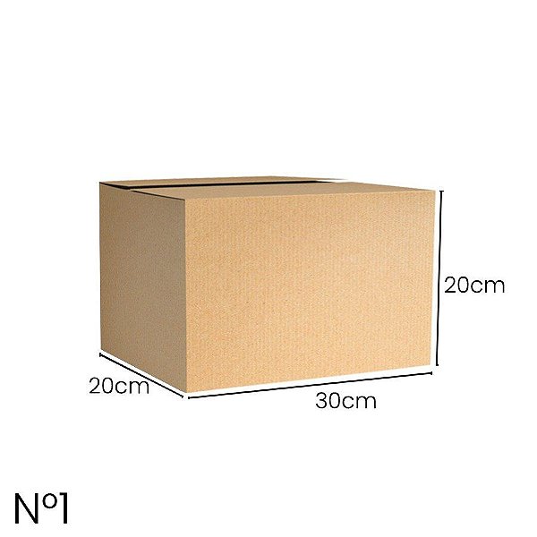 Caixa Papelão N°1 - 30x20x20cm - 1 unidade - Rizzo