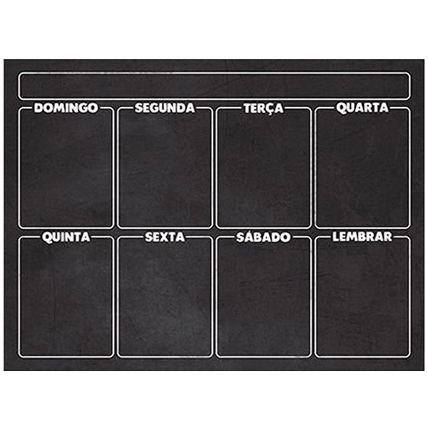 Plaquinha Decorativa Lousa Calendário DHL02-013 - 01 Unidade LitoArte - Rizzo