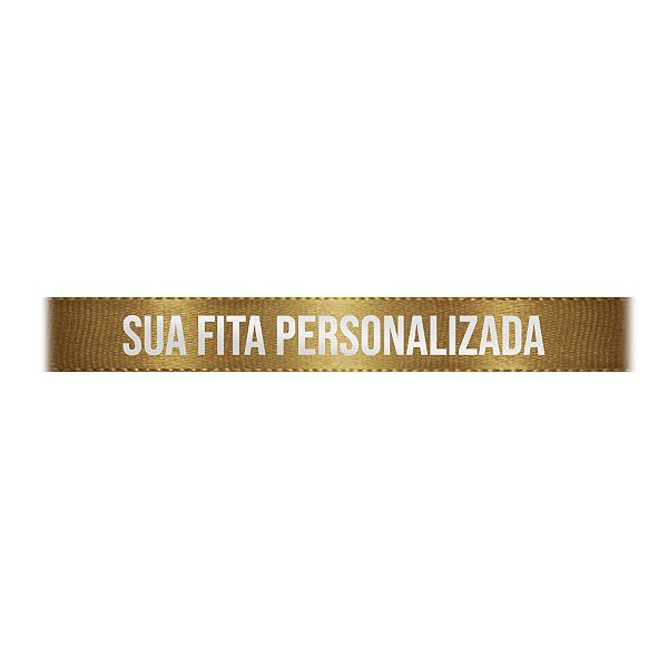 Fita de Cetim para Personalização CFS002 - 10mm X 45metros - Ouro 228 - 01 Unidade - Progresso - Rizzo Personalize