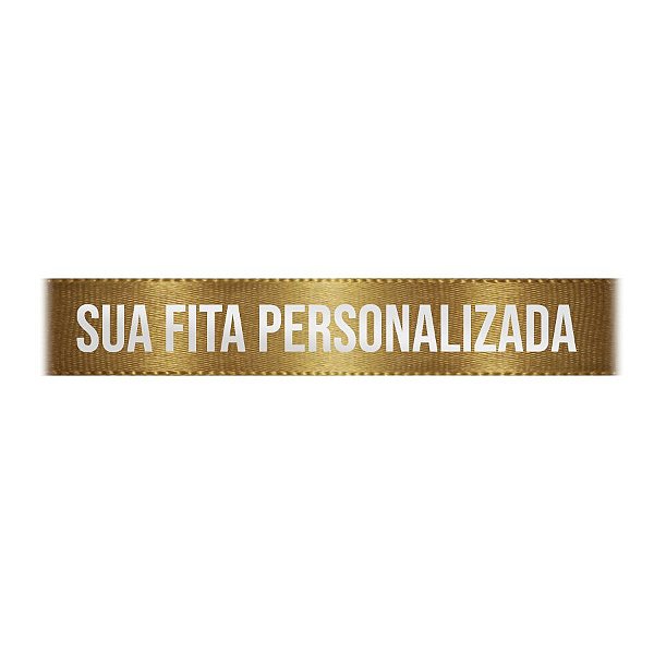 Fita de Cetim Personalizada CFS005 - 22mm X 45metros - Ouro 228 - 01 Unidade - Progresso - Rizzo Personalize