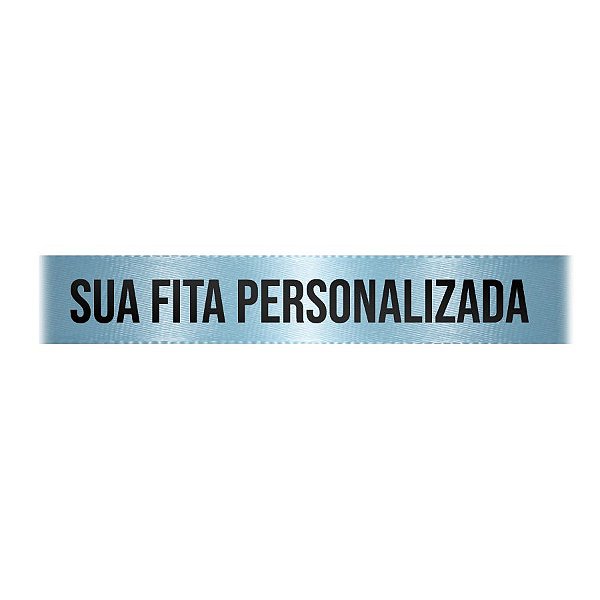 Fita de Cetim Personalizada CFS005 - 22mm X 45metros - Azul Bebê 212 - 01 Unidade - Progresso - Rizzo Personalize
