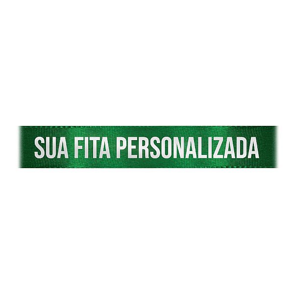 Fita de Cetim Personalizada CFS005 - 22mm X 45metros - Verde Bandeira 217 - 01 Unidade - Progresso - Rizzo Personalize