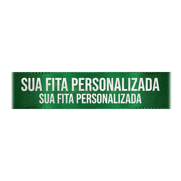 Fita de Cetim Personalizada CFS007 - 30mm X 45metros - Verde Bandeira 217 - 01 Unidade - Progresso - Rizzo Personalize