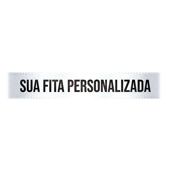 Fita de Cetim Personalizada CFS005 - 22mm X 45metros - Branco 201 - 01 Unidade - Progresso - Rizzo Personalize
