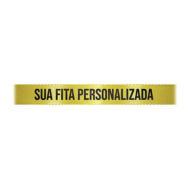 Fita de Cetim para Personalização CFS002 - 10mm X 45metros - Amarelo Canário 242 - 01 Unidade - Progresso - Rizzo Personalize