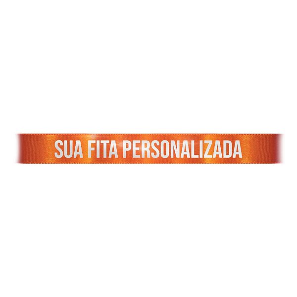 Fita de Cetim para Personalização CFS002 - 10mm X 45metros - Laranja 066 - 01 Unidade - Progresso - Rizzo Personalize