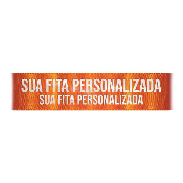 Fita de Cetim Personalizada CFS007 - 30mm X 45metros - Laranja 066 - 01 Unidade - Progresso - Rizzo Personalize