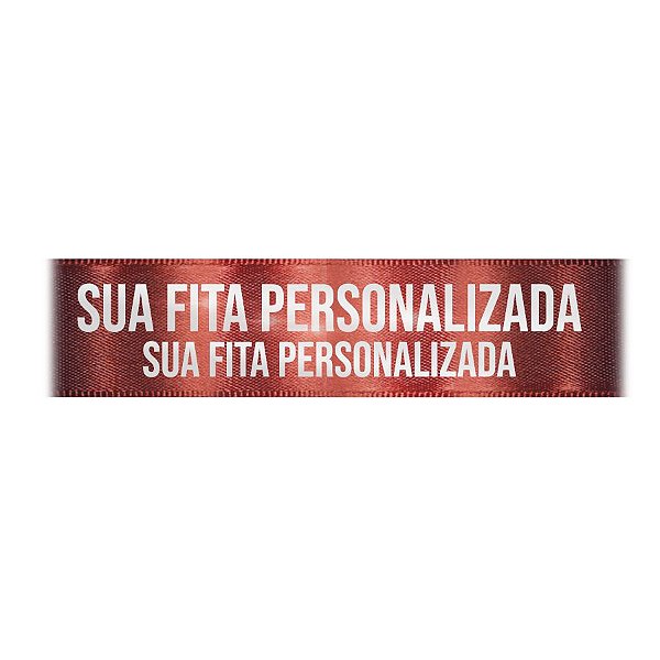 Fita de Cetim Personalizada CFS007 - 30mm X 45metros - Marrom Terra 1383 - 01 Unidade - Progresso - Rizzo Personalize