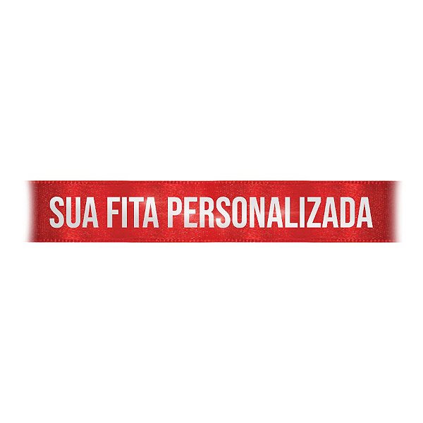 Fita de Cetim Personalizada CFS005 - 22mm X 45metros - Vermelho 209 - 01 Unidade - Progresso - Rizzo Personalize