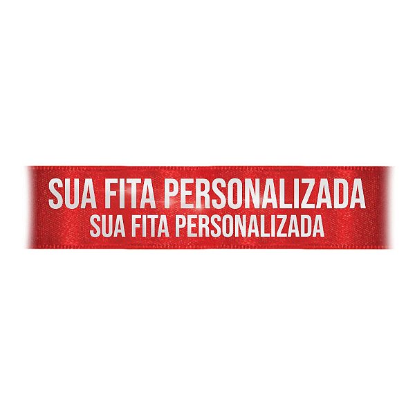 Fita de Cetim Personalizada CFS007 - 30mm X 45metros - Vermelho 209 - 01 Unidade - Progresso - Rizzo Personalize