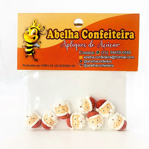 Mini Confeito - Papai Noel Bótons - 8 Unidades - Abelha Confeiteira - Rizzo