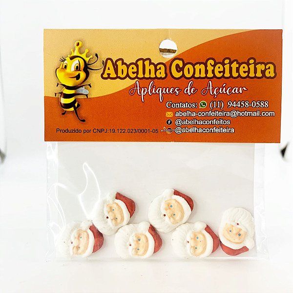 Mini Confeito - Papai Noel - 6 Unidades - Abelha Confeiteira - Rizzo