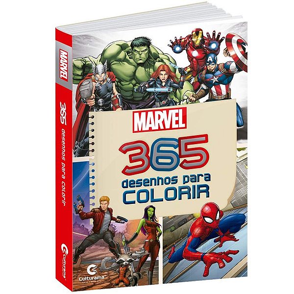 Livro 365 Desenhos Para Colorir Marvel - 01 Unidade - Culturama
