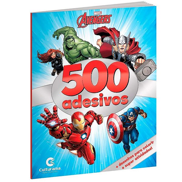 Livro 500 Adesivos Marvel Vingadores - 01 Unidade - Culturama