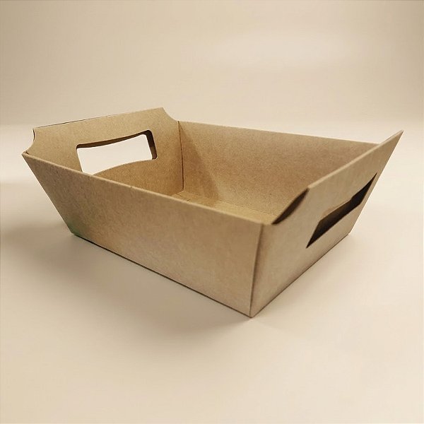 Cesta de Papel M 12,5X17X7cm - Kraft - 10 Unidades - ASSK -