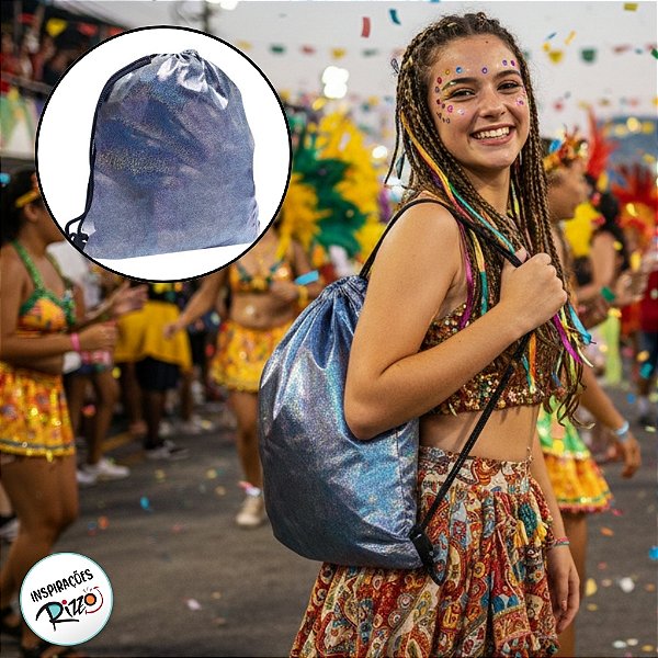 Sacolinha Prata - Festa Carnaval - 01 Unidade - Cromus - Rizzo