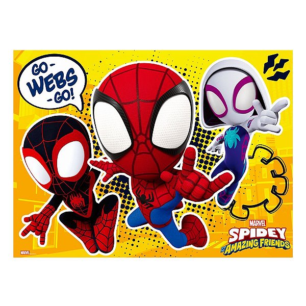 Painel TNT Festa Spidey - 1,40x1,03m - 1 UN - Piffer - Rizzo