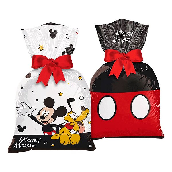 Sacola Plástica Festa Mickey Mouse 12 Unidades Regina Rizzo