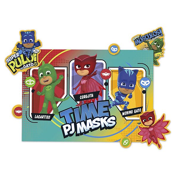 Kit Decorativo Festa PJ Masks 2 - 01 Unidade Regina
