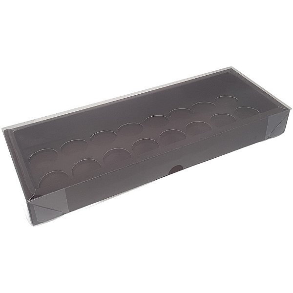 Caixa Base Brigadeiro - Marrom - N3 (30,5cm x10cm x3,7cm) - 5 unidades - Assk -