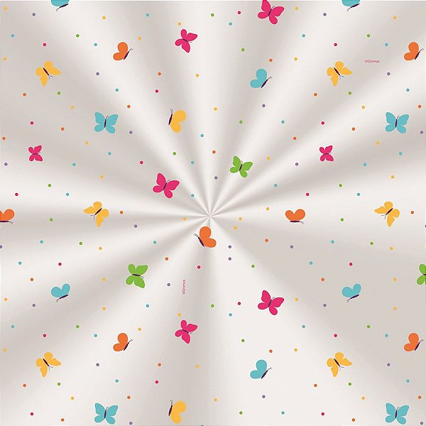Saco Transparente Decorado - 15x22cm - Borboletas Colors - 50 UN - Cromus - Rizzo